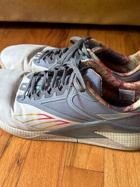 Mens STREET FIGHTER Reebok nanos  - Gray with Red and Gold Accents